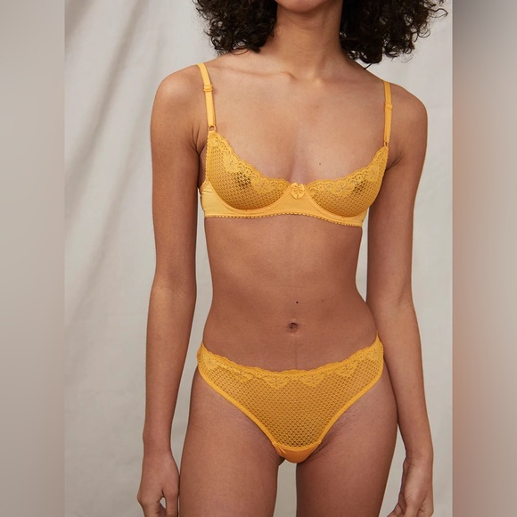 NWT - Timpa 'Alice' Demi Bra (34D) and Matching Keyhole Thong Panty (Sm) - Picture 3 of 12